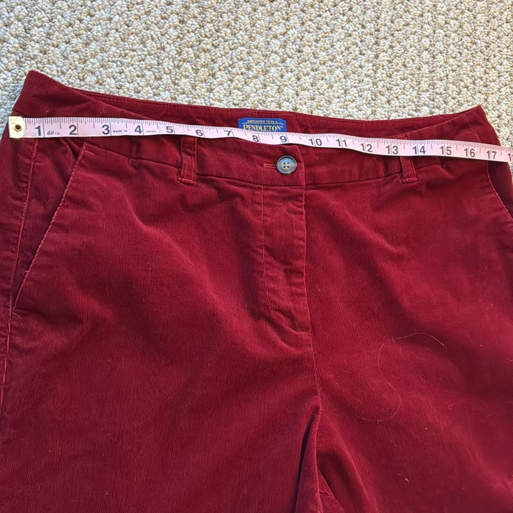 Pendleton Deep Red Corduroy Pants - image 5